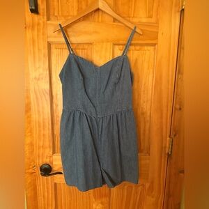 Old Navy Denim/Linen Blend Romper XL